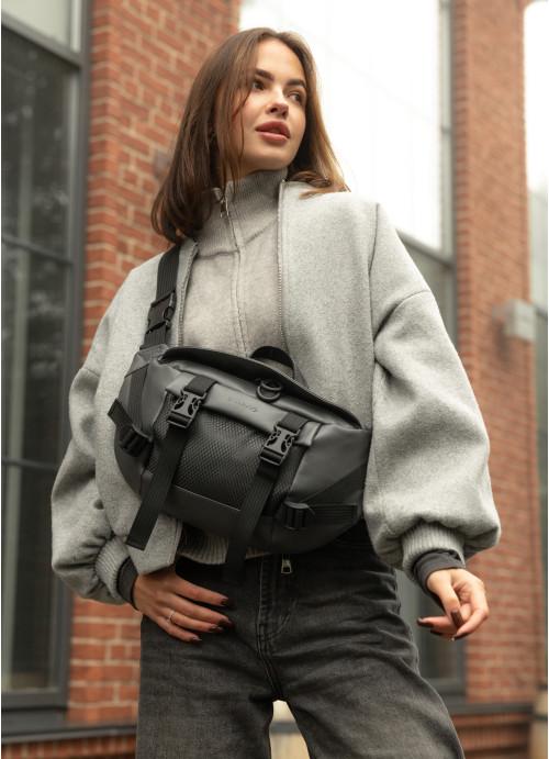 Поясная сумка женская Sambag из экокожи Графитовый (867038721)