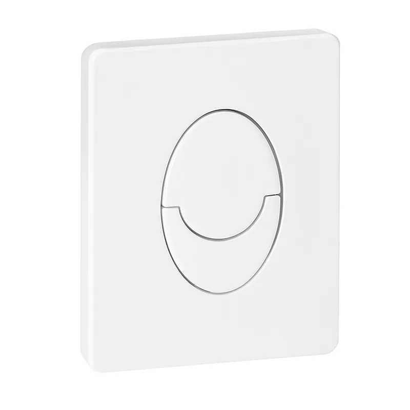 Панель смыва KOER KT-0606-03 157x198x3 мм пластиковая с закругленной кнопкой Белый (OL-KR5713)