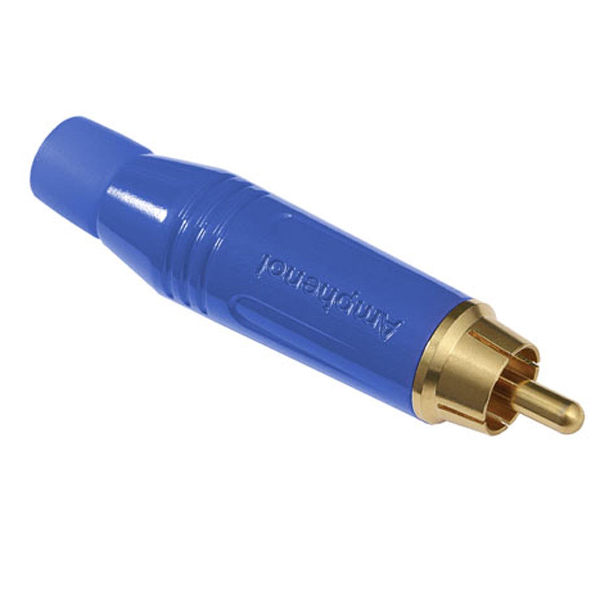 Кабельный штекер пайка AMPHENOL ACPR-BLU разъем RCA 3,0-6,5 мм Синий (9177698)