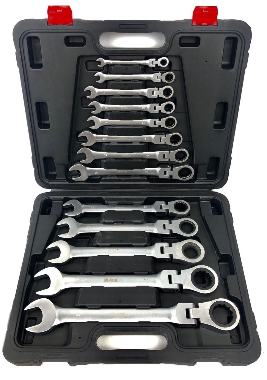 Набор рожково-накидных ключей с трещоткой Silver 13 шт. (8-32)