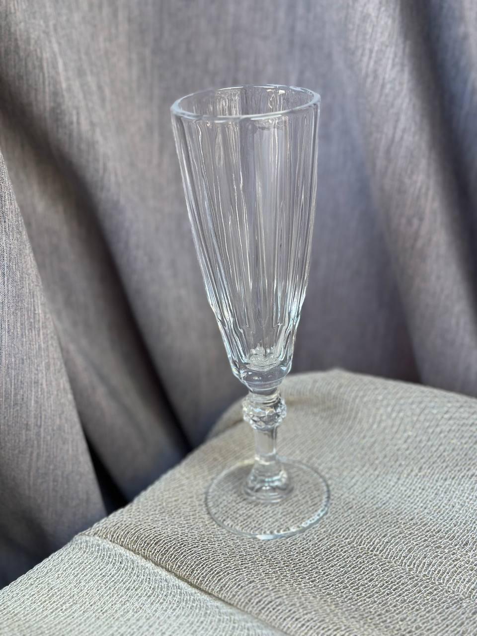 Набор бокалов для шампанского Lirmartur стеклянных 6 шт. 150 мл Прозрачный (24973270)