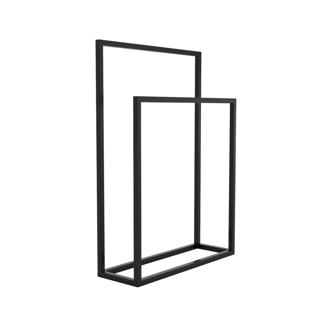 Стойка для полотенец Orizon LOFT двойная напольная 85х60х20 см Черный матированный