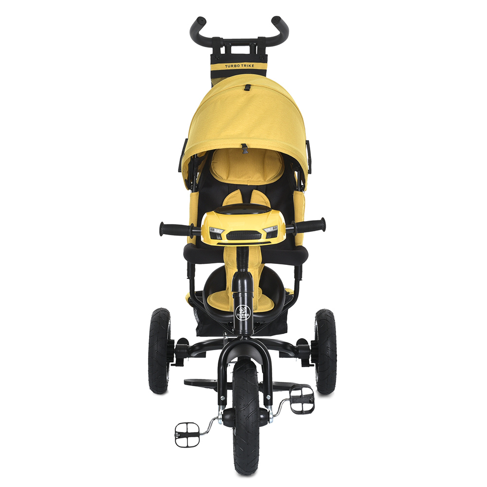 Велосипед триколісний Turbo Trike MT 1006-10 з батьківською ручкою Жовтий - фото 5 Велосипед триколісний Turbo Trike MT 1006-10 з батьківською ручкою Жовтий - фото 5