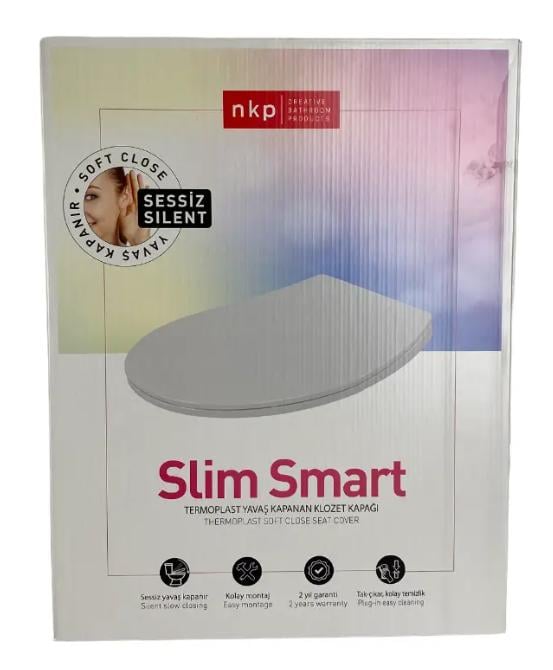 Сидіння для унітаза NKP Slim Smart 0302 Soft Close+Quick Release термопласт Білий - фото 9