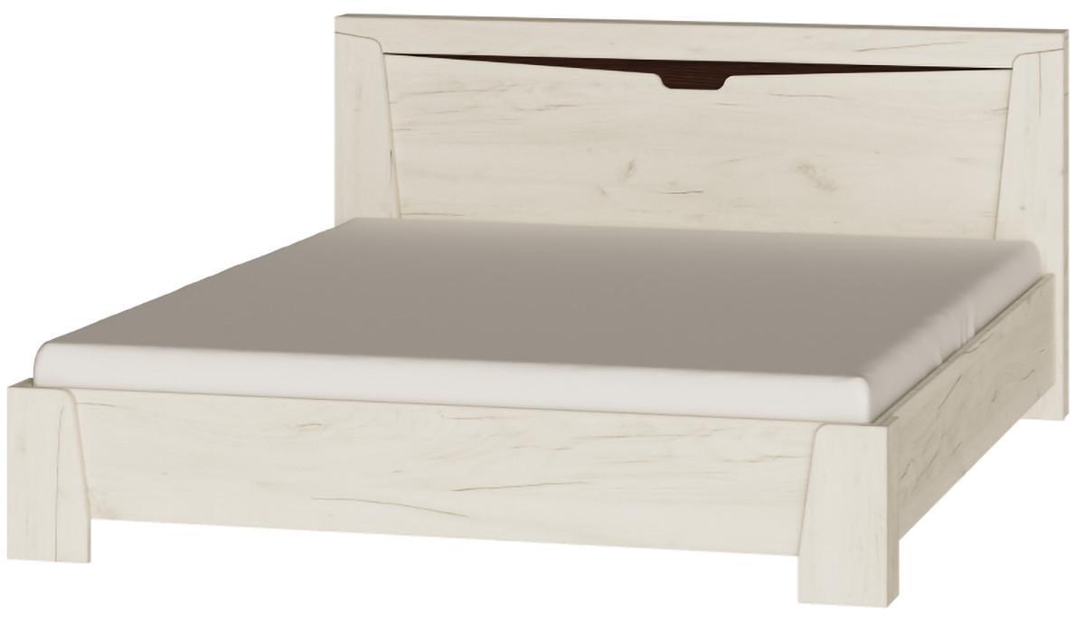 Кровать двуспальная Эверест Либерти-1600 Дуб крафт Белый (DTM-2086)