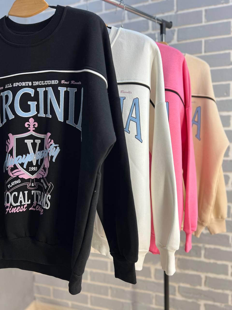 Світшот жіночий OLIVIA 2468 VIRGINIA утеплений на флісі OS Білий (1110) - фото 9