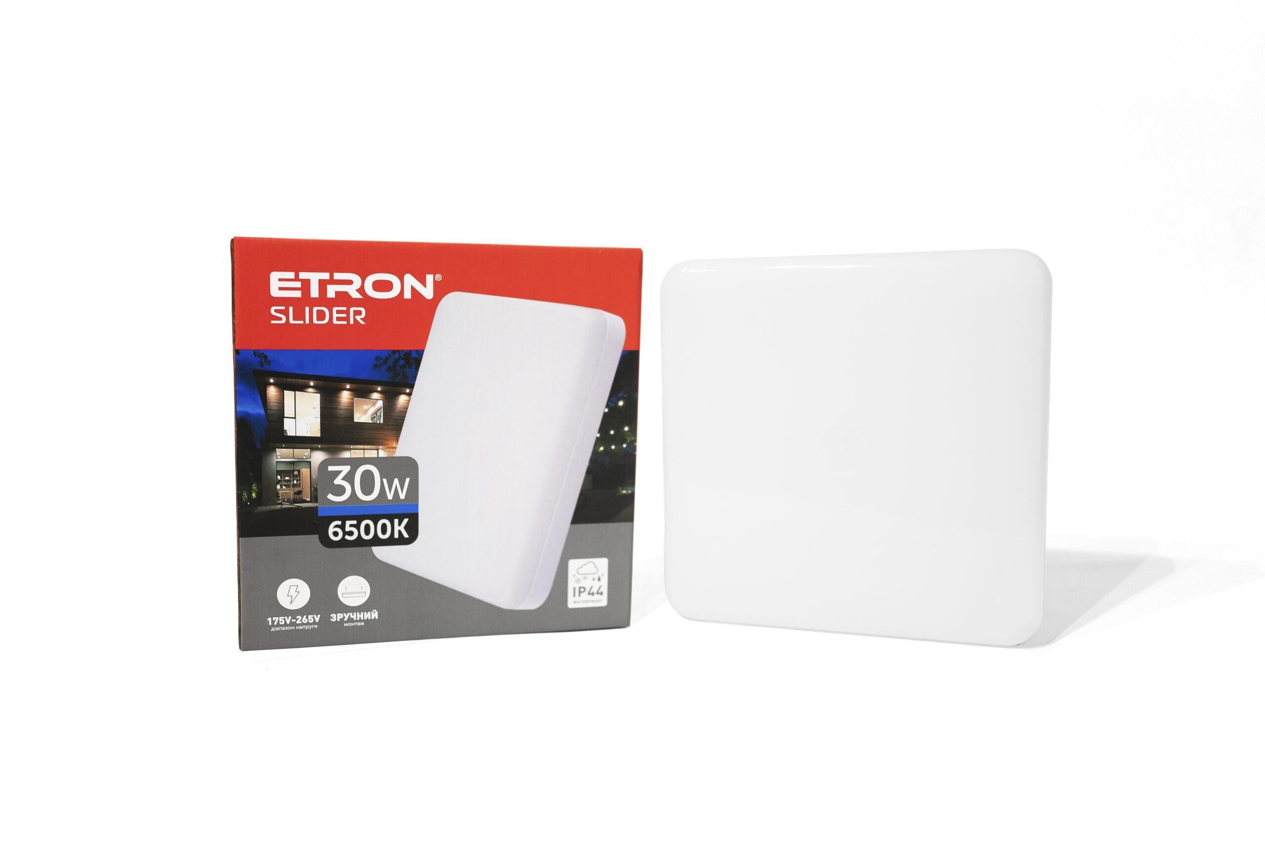 Светодиодный светильник ETRON Slider 30 W 6500 К IP44 квадрат (22100)