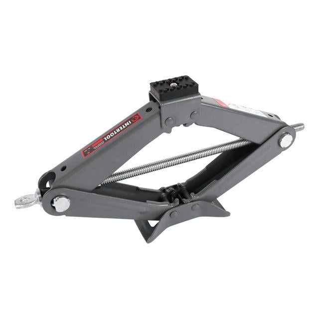 Домкрат механічний ромбоподібний Intertool GT0185 2 т із тріскачкою/гумовий упор 90-370 мм