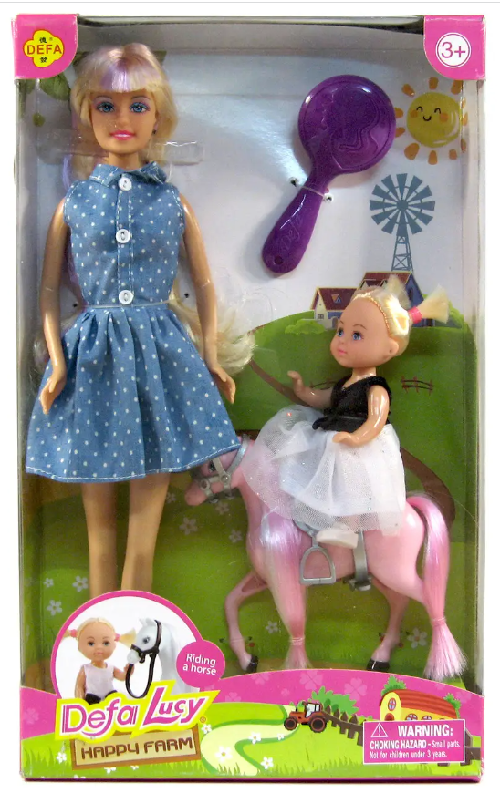 Лялька Defa з донькою та конячкою 29 см (8399)