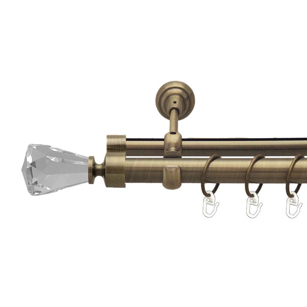 Карниз Orvit Лучетта металевий дворядний опозитний гладка/профільна труба кільце металеве 25/19 мм 240 см Антик (7524102) Карниз Orvit Лучетта металевий дворядний опозитний гладка/профільна труба кільце металеве 25/19 мм 240 см Антик (7524102)