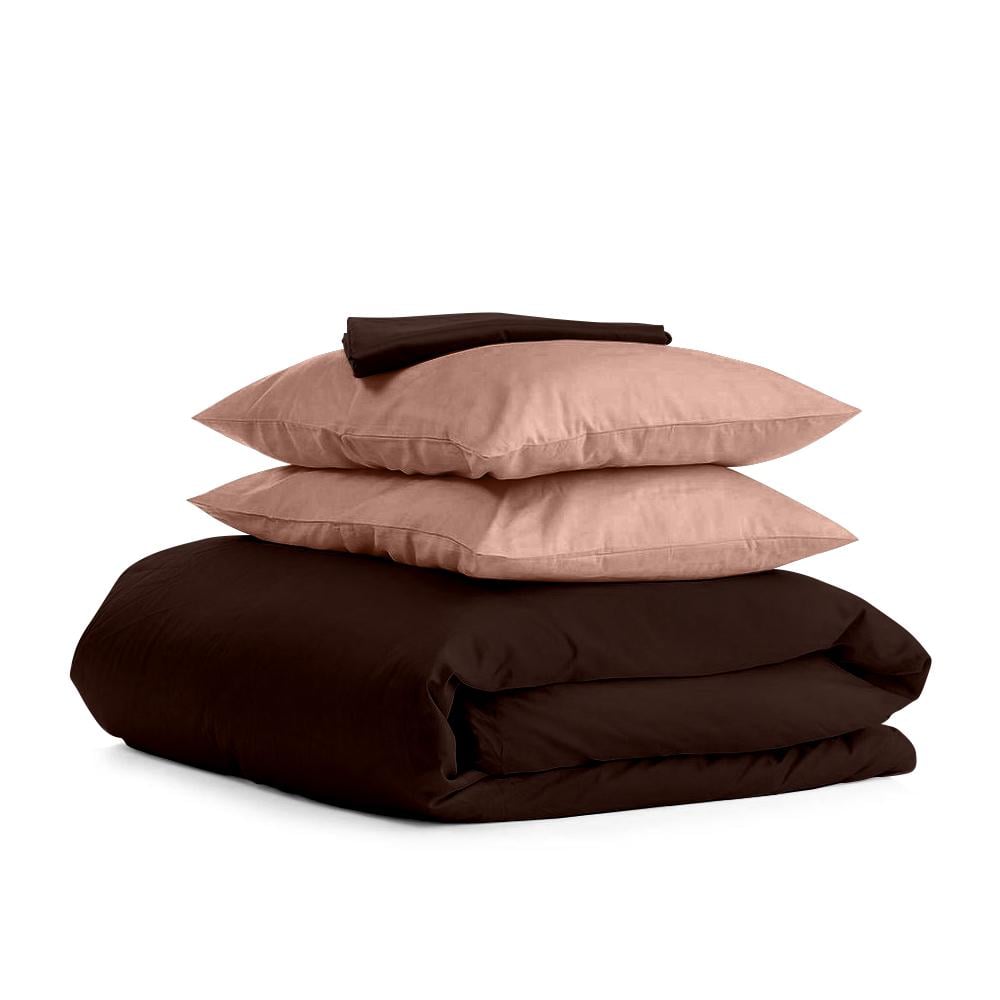 Комплект евро постельного белья Cosas Satin Chocolate Beige-P 200х220 см (4822055020774)