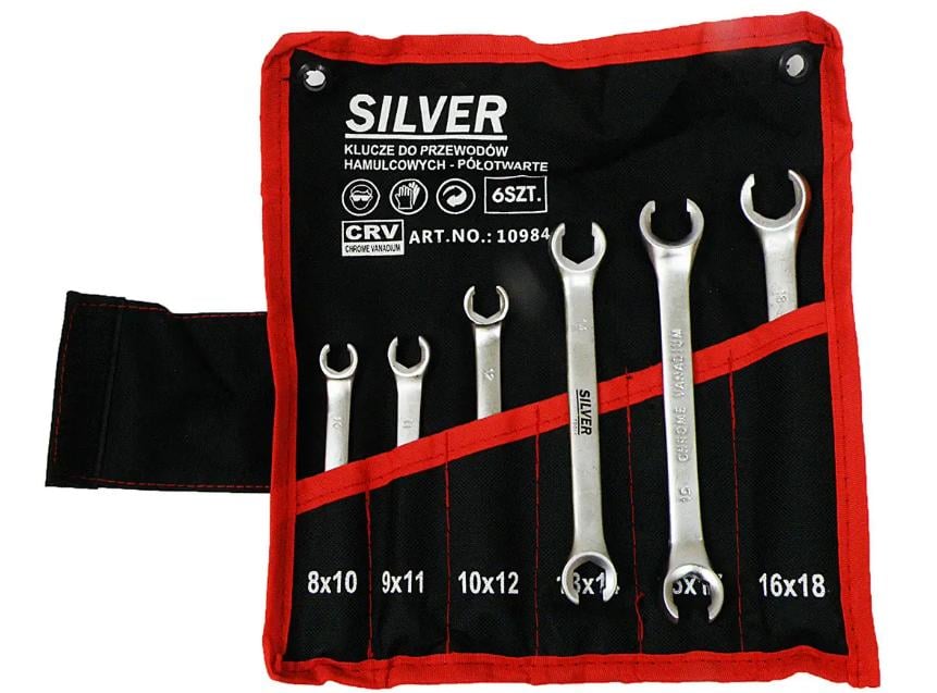 Набор гаечных ключей для тормозного шланга 6 шт. Silver (66661)