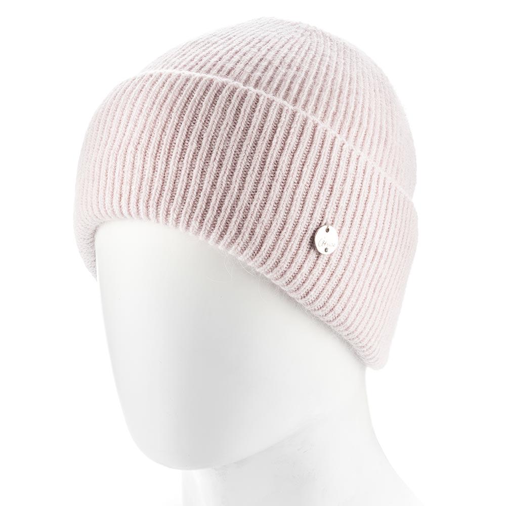 Шапка женская ангоровая зимняя Atrics WH894 в мелкий рубчик с двойным отворотом утепленная флисом Светлый пудровый - фото 1 Шапка женская ангоровая зимняя Atrics WH894 в мелкий рубчик с двойным отворотом утепленная флисом Светлый пудровый - фото 1