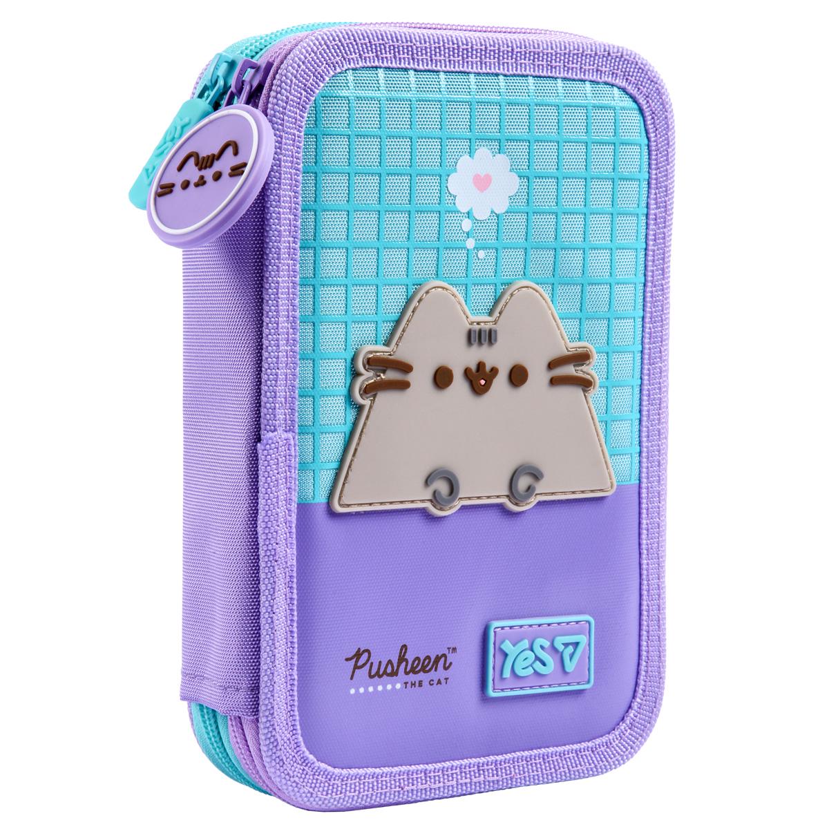Пенал школьный YES Pusheen Summer жесткий 2 отделения Голубой (533712) Пенал школьный YES Pusheen Summer жесткий 2 отделения Голубой (533712)