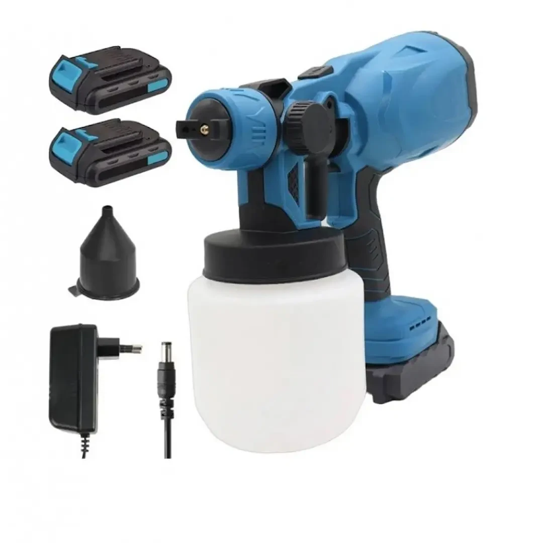 Акумуляторний фарбопульт KRAFFTEC 800 мл + 2 АКБ 48Вт (9465)