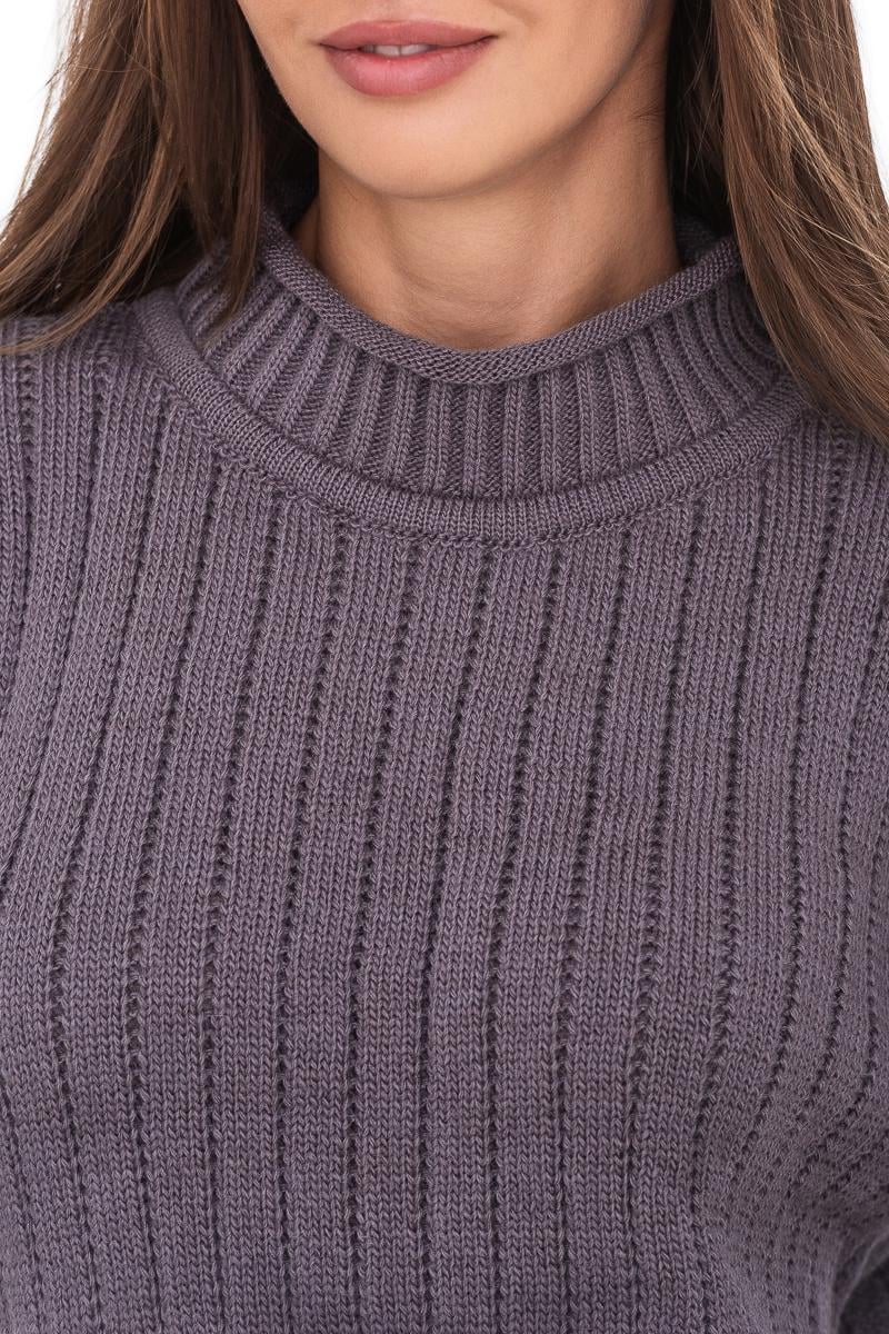 Джемпер с воротником-стойкой SVTR р. 42-44 Серый (557) - фото 7 Джемпер с воротником-стойкой SVTR р. 42-44 Серый (557) - фото 7