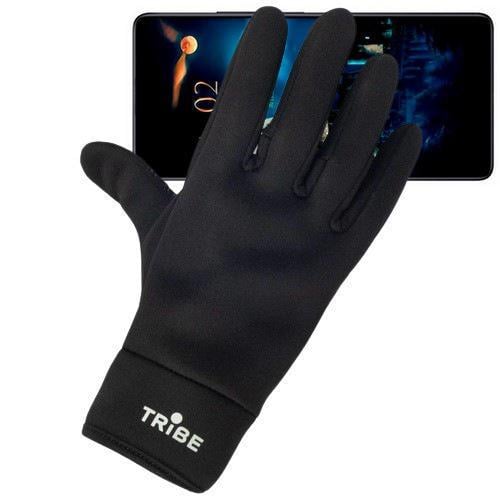 Рукавички осінньо-зимові Tribe Wind Gloves сенсор/водовідштовхувальні/антиковзні Neoprene -0 °C р. 9/L Чорний - фото 5