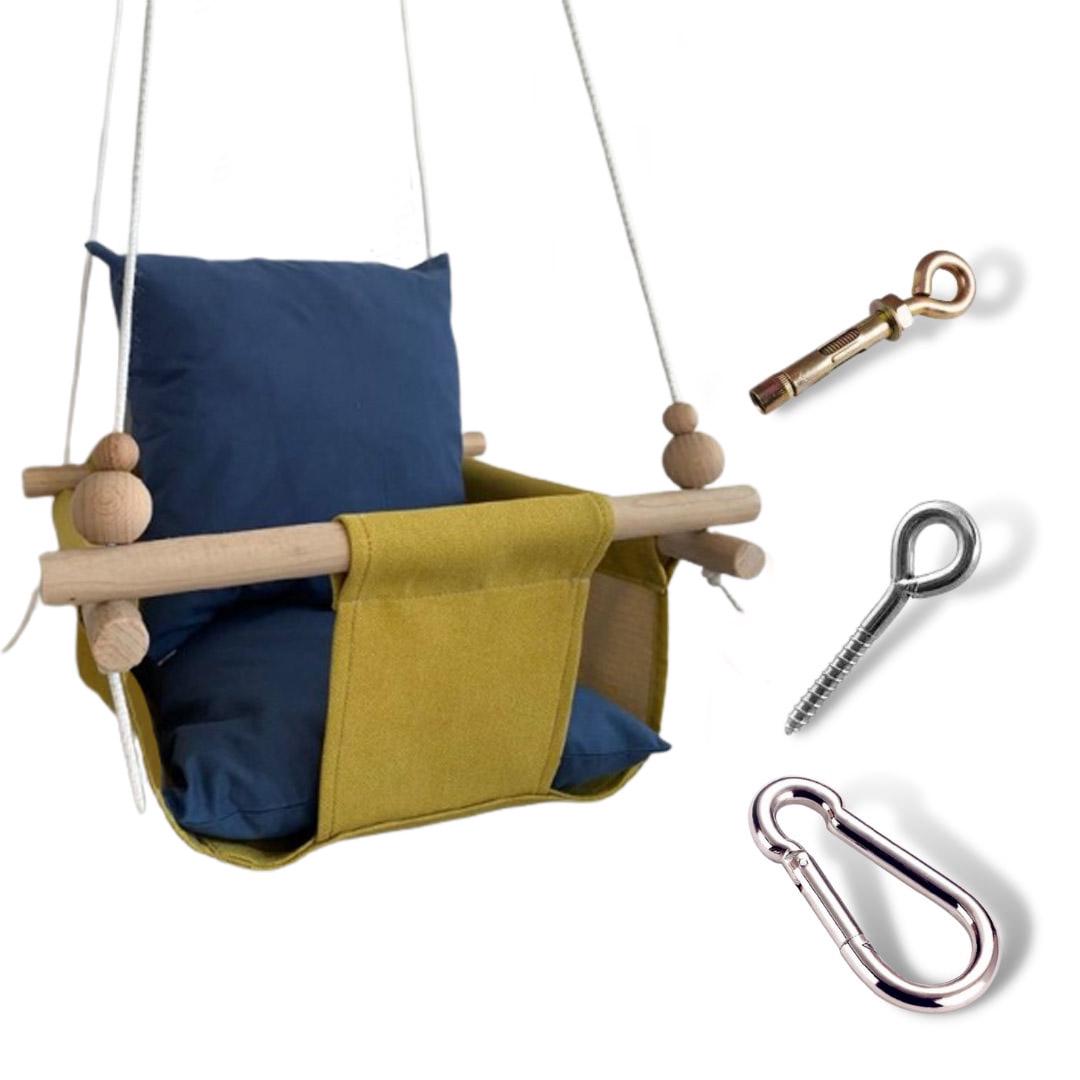 Дитяча гойдалка Infancy Однотонний Жовтий/Синій (9676579)