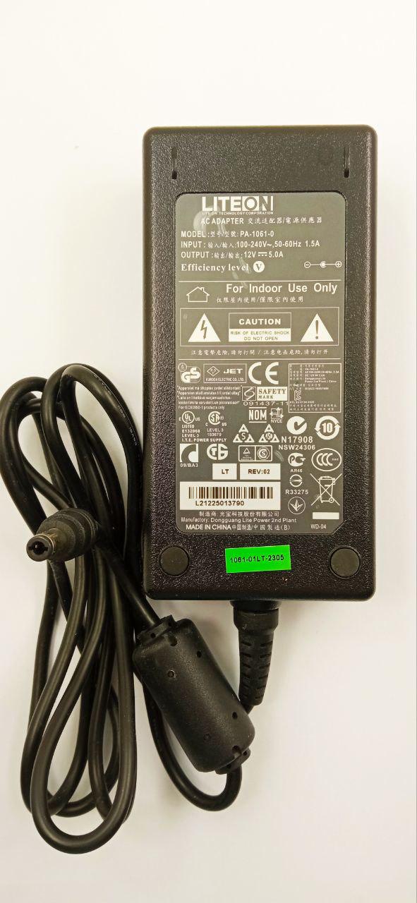 Блок живлення імпульсний LITEON PA-1061-0 12V/5 A 5,5х2,5 мм (32686)