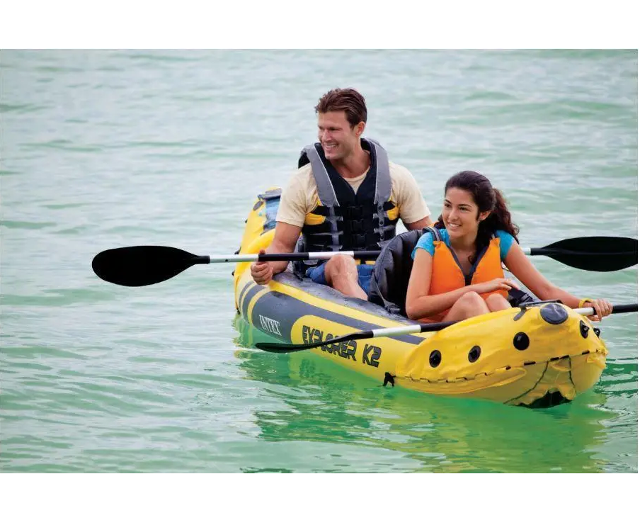 Надувна байдарка човен Intex Explorer K2 68307 NP 312х91х51 см Yellow (11060848) - фото 7 Надувна байдарка човен Intex Explorer K2 68307 NP 312х91х51 см Yellow (11060848) - фото 7