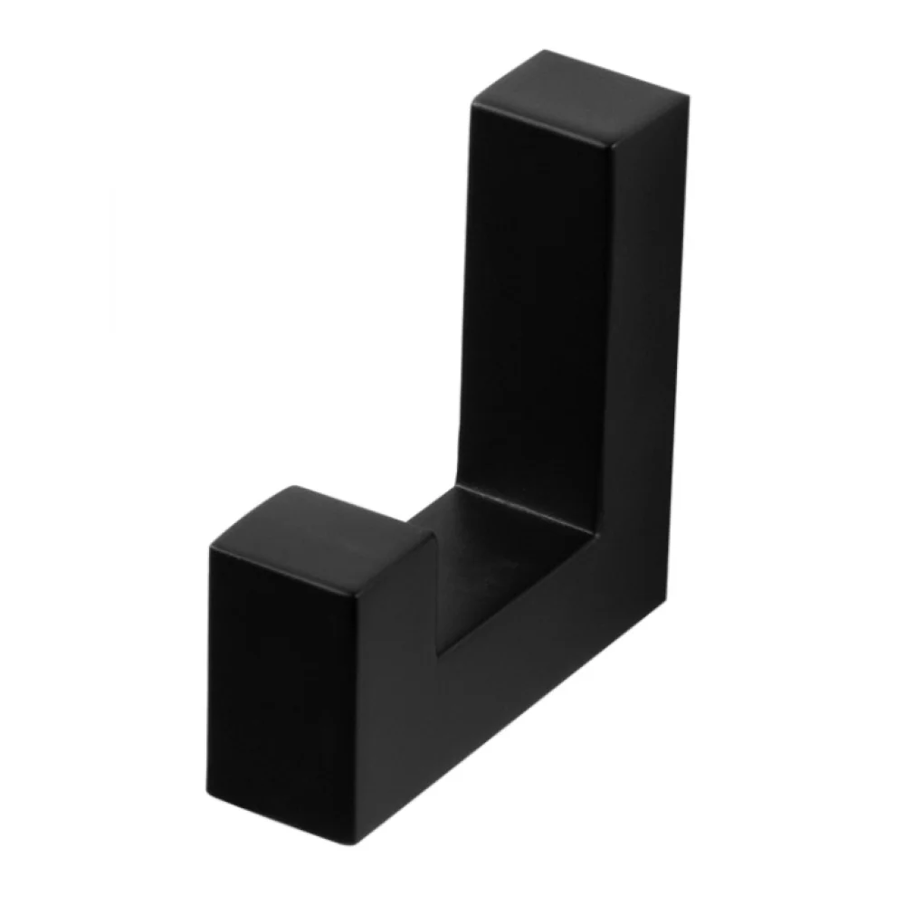 Гачок для одягу Sigma Modern 40х40х12 мм з однією вішалкою Чорний (MK0454)