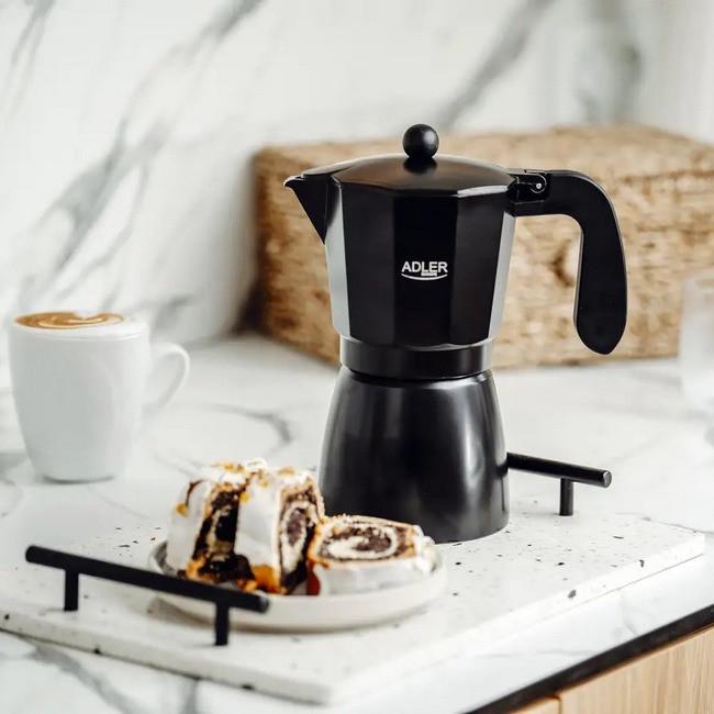 Кофеварка гейзерная Adler AD 4420 520 мл Black (iz15426) - фото 8 Кофеварка гейзерная Adler AD 4420 520 мл Black (iz15426) - фото 8