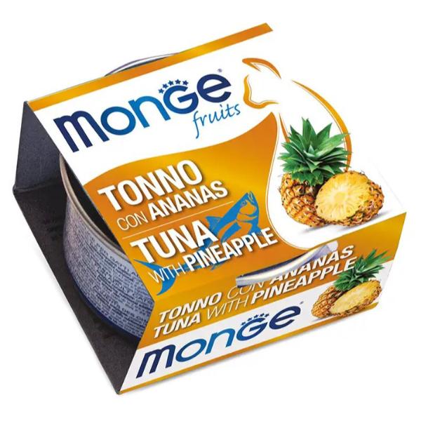 Корм для кошек влажный Monge Cat Wet тунец с ананасом 80 г (000025706)