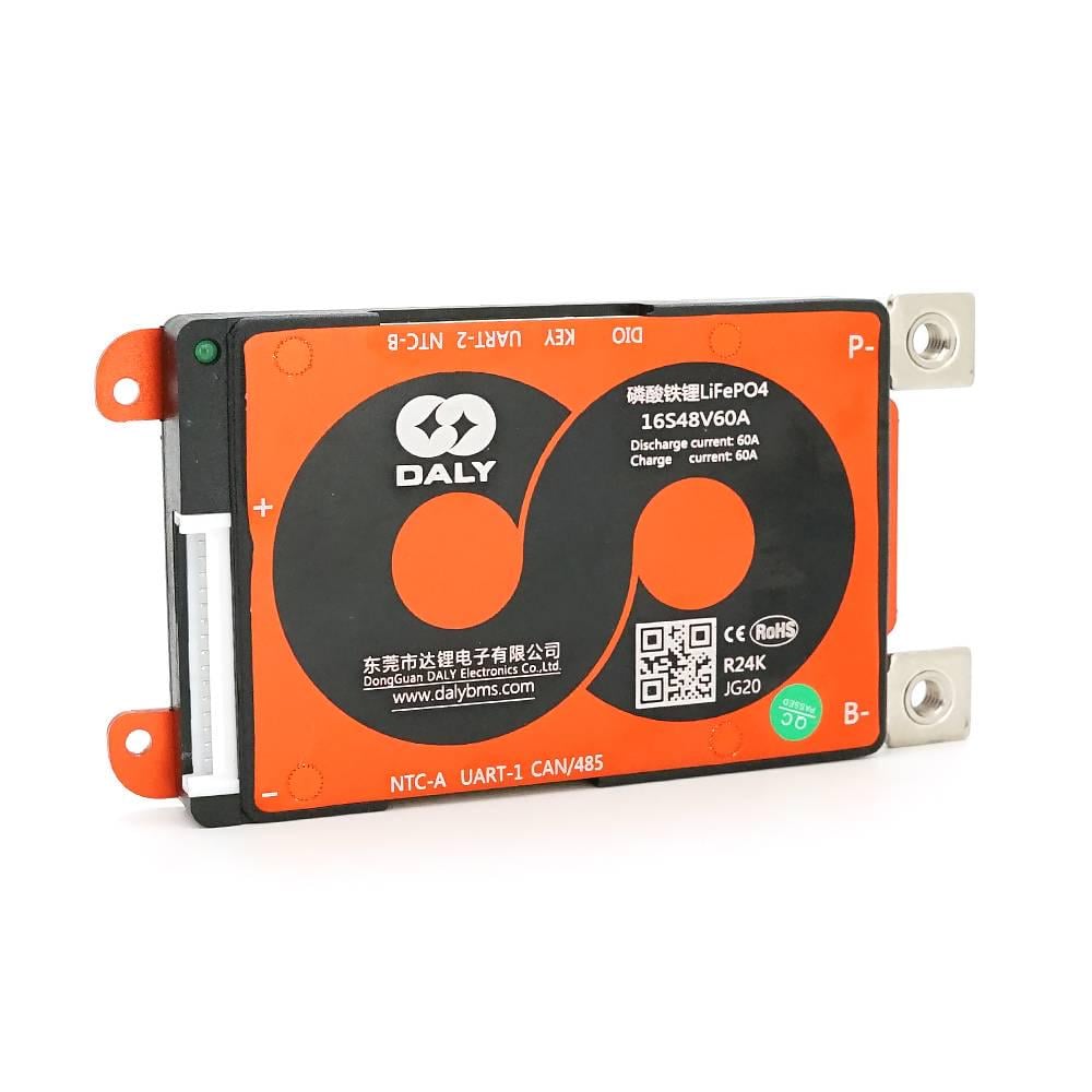 Плата BMS smart DaLy LiFePO4 48V 16S 60A з Bluetooth (31049)