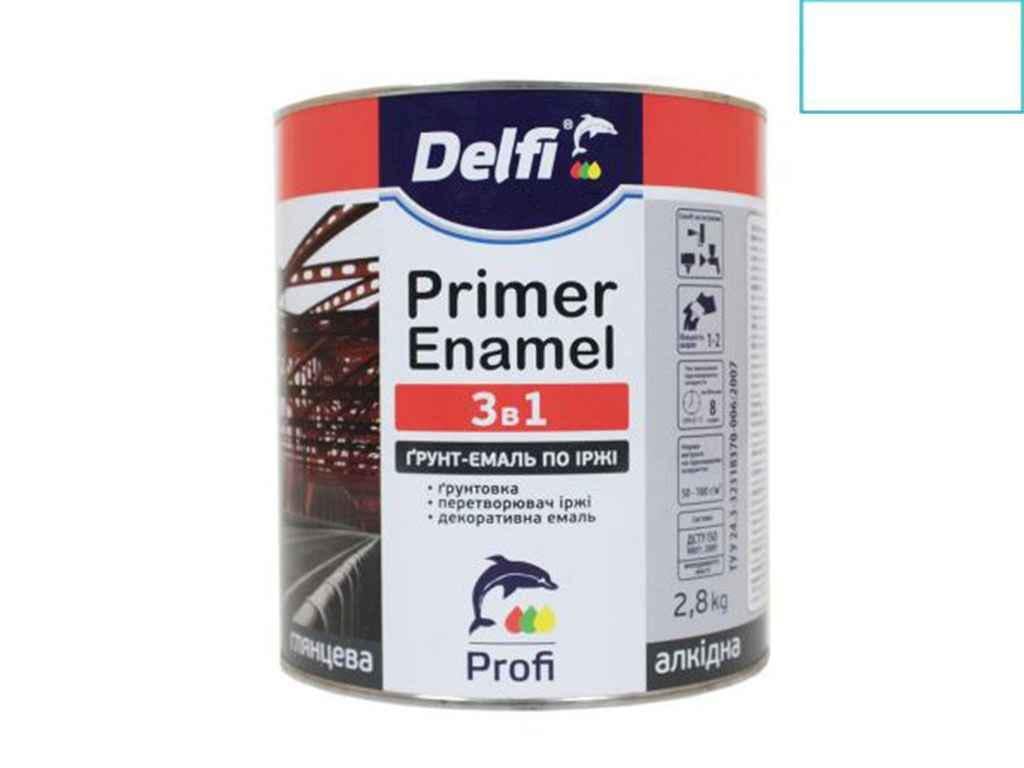 Грунт-эмаль Delfi по ржавчине 3в1 2,8 кг Белый (606660)