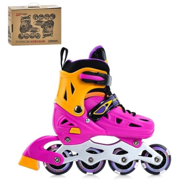Ролики дитячі розсувні Profi р. 31-34 Фіолетовий з помаранчевим (A4151-S-V)