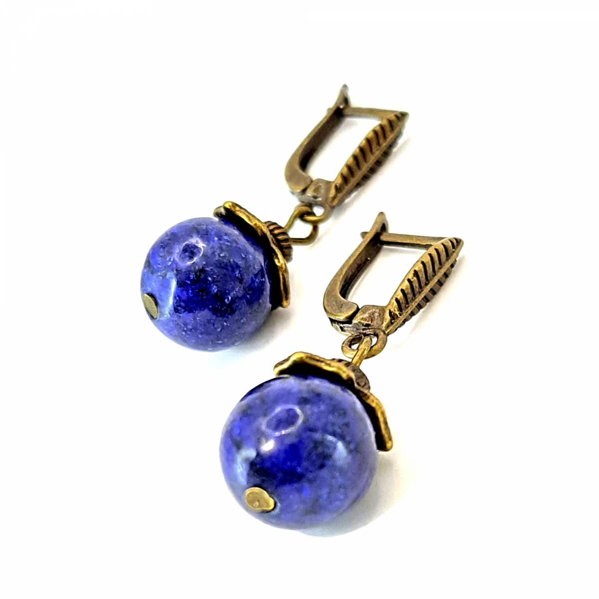 Серьги DARSANA Мускат из натурального камня лазурит (DRSU1001640)