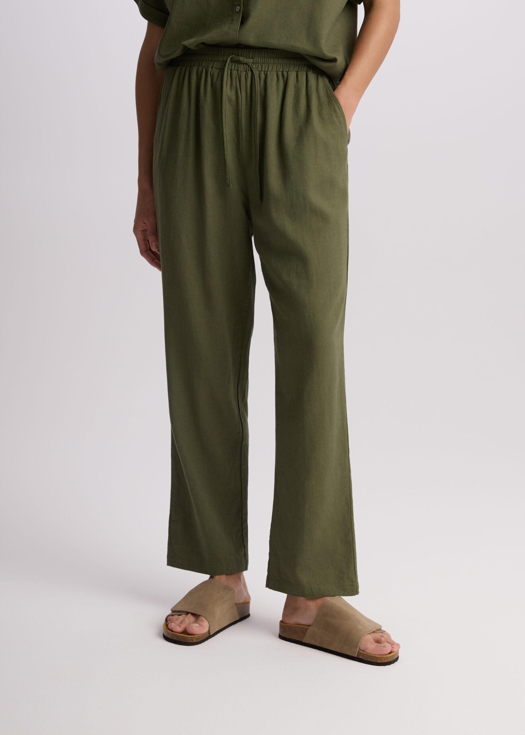 Брюки свободные женские Diverse LENEA р. 38 Хаки (5905384144379)