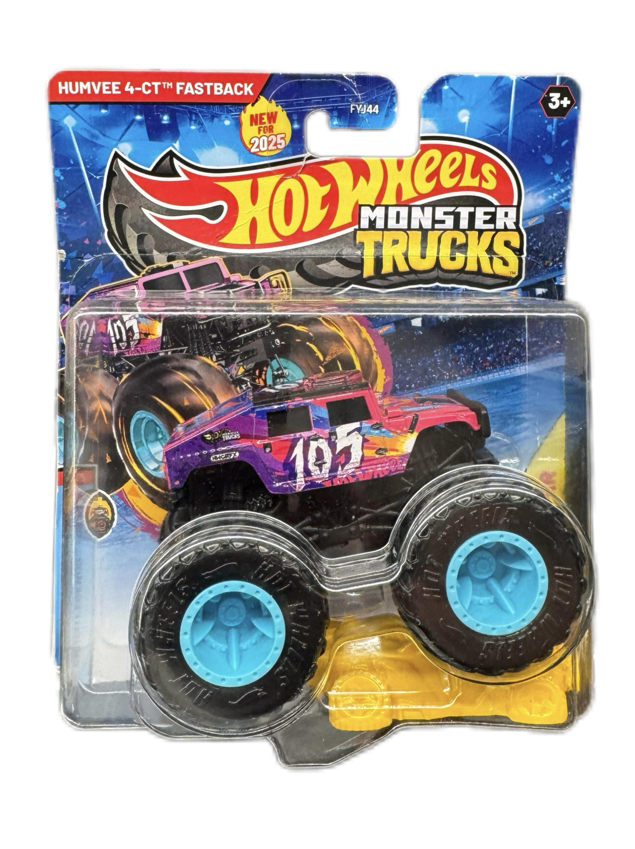Машинка-внедорожник Hot Wheels Monster truck Crash Legends / Hamvee 4-CT Fastback FYJ44 4/5 1:64 2025 (29332449)
