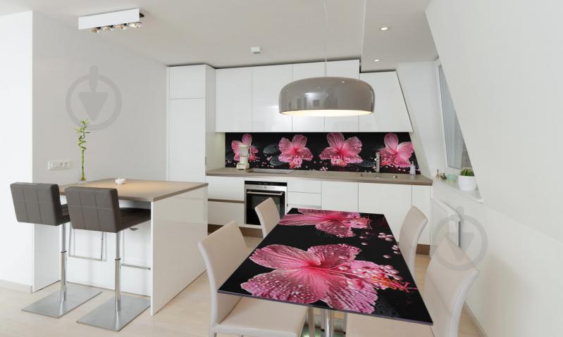 Наклейка виниловая на стол Zatarga «виниловый Розовый гибискус Жемчуг» 600х1200 мм Z180581st Наклейка виниловая на стол Zatarga «виниловый Розовый гибискус Жемчуг» 600х1200 мм Z180581st