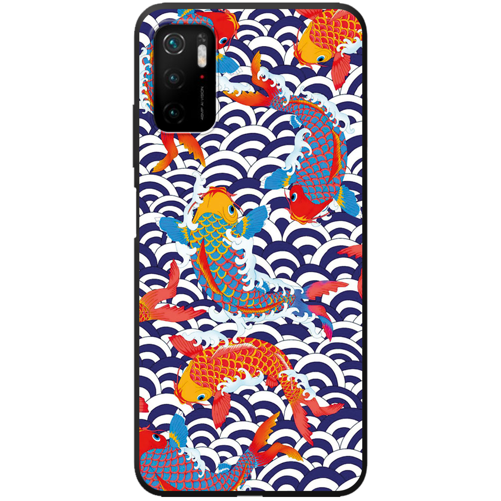 Чохол Boxface Xiaomi Redmi Note 10 5G Koi Fish Чорний силікон (42639-up2477-44179)