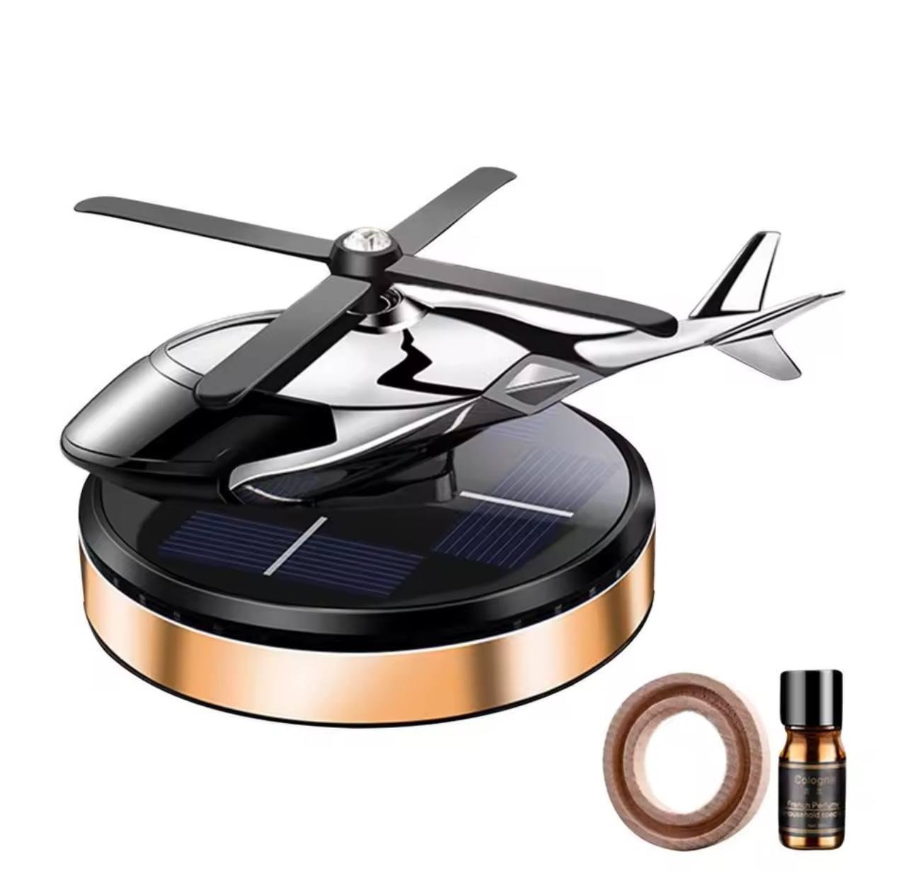 Ароматизатор для авто Вертоліт на сонячній батареї в подарунковій упаковці Gold (1bi-hjo-pjk) Ароматизатор для авто Вертоліт на сонячній батареї в подарунковій упаковці Gold (1bi-hjo-pjk)