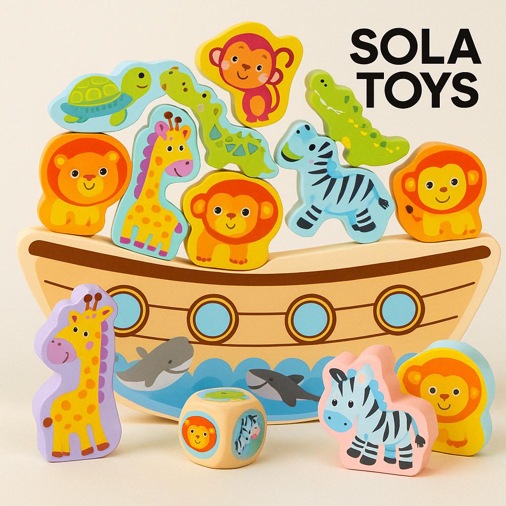 Дитяча гра дерев'яна Ноїв ковчег балансир з тваринами (6) - фото 5 Дитяча гра дерев'яна Ноїв ковчег балансир з тваринами (6) - фото 5