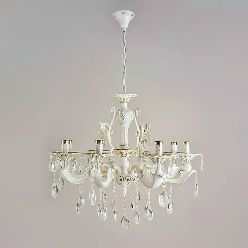 Люстра подвесная свечи Light House SH-18230/8 680х680х650 мм Белый/Золотой