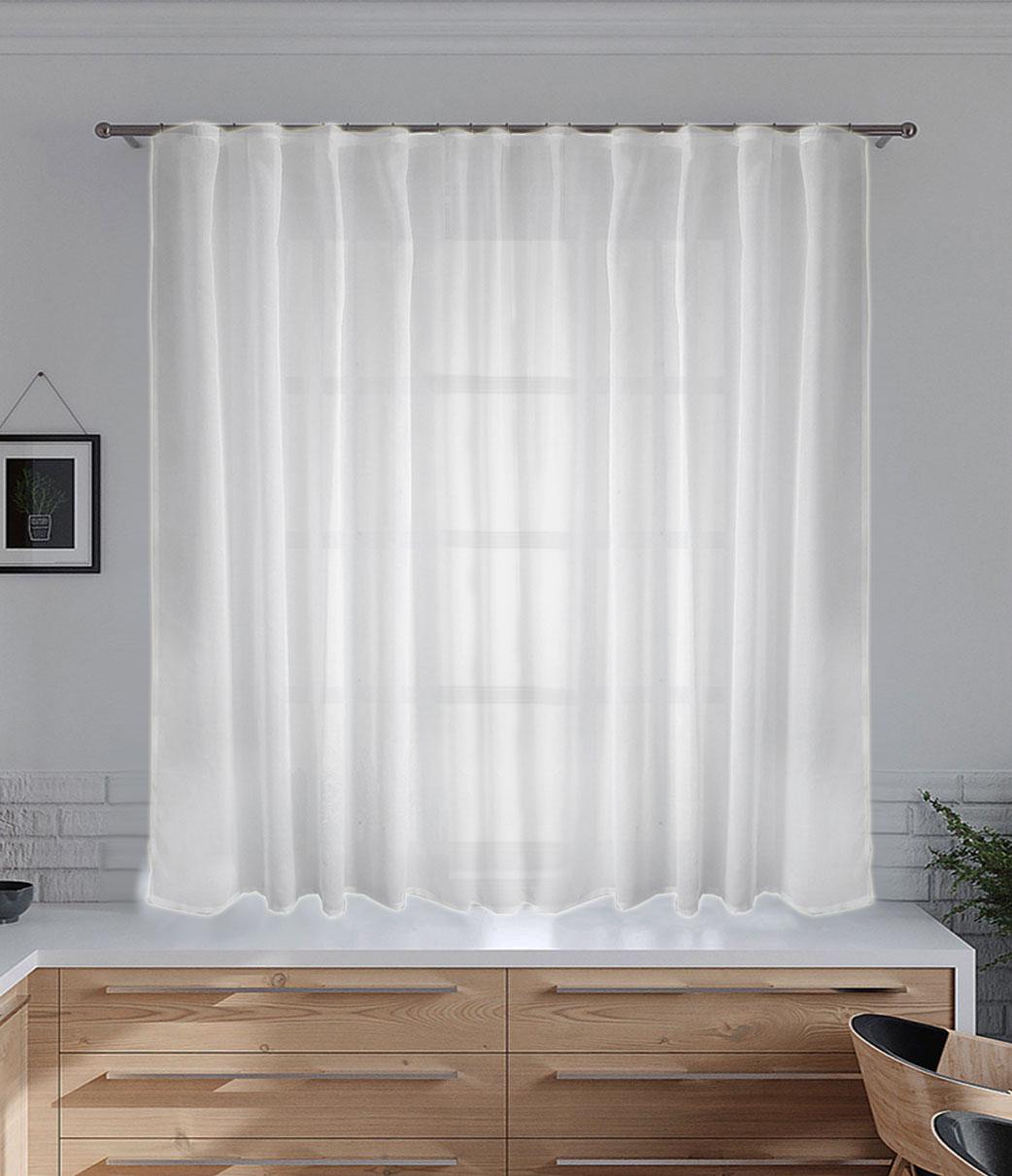 Тюль короткая Pivdenne 280х170 см лен 1 шт. Белый (2041-170)