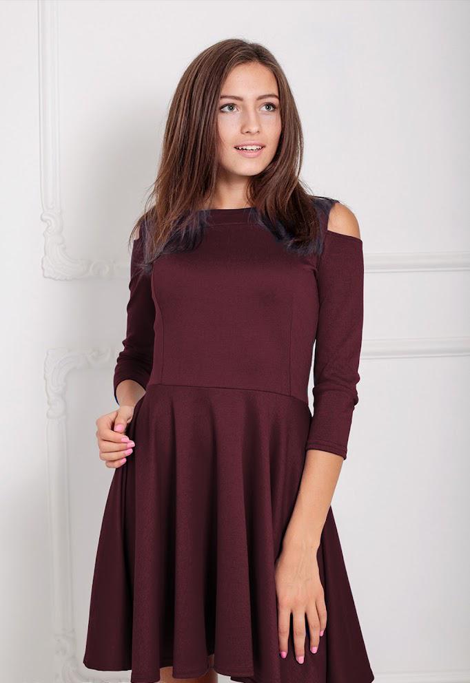 Сукня Podium Tenaris 14641-BORDO M Бордовий