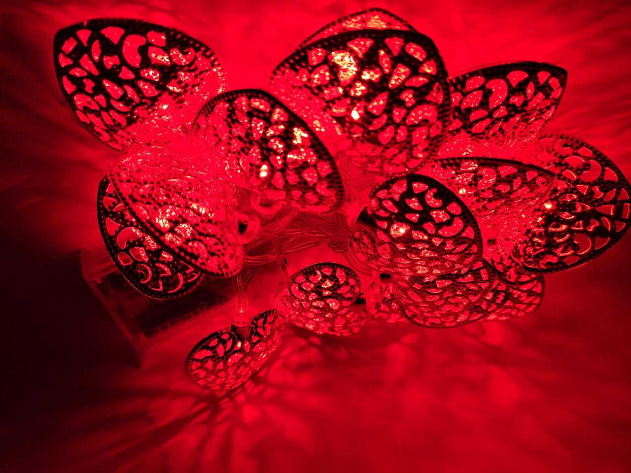 Гирлянда светодиодная ECOLEND сердечки 2 м Красный (НС2БК)