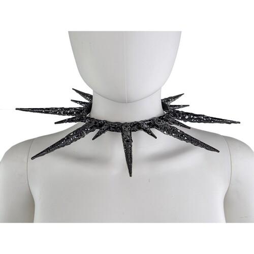 Чокер Seta Decor Gothic Punk с длинными шипами (24-559BLK)