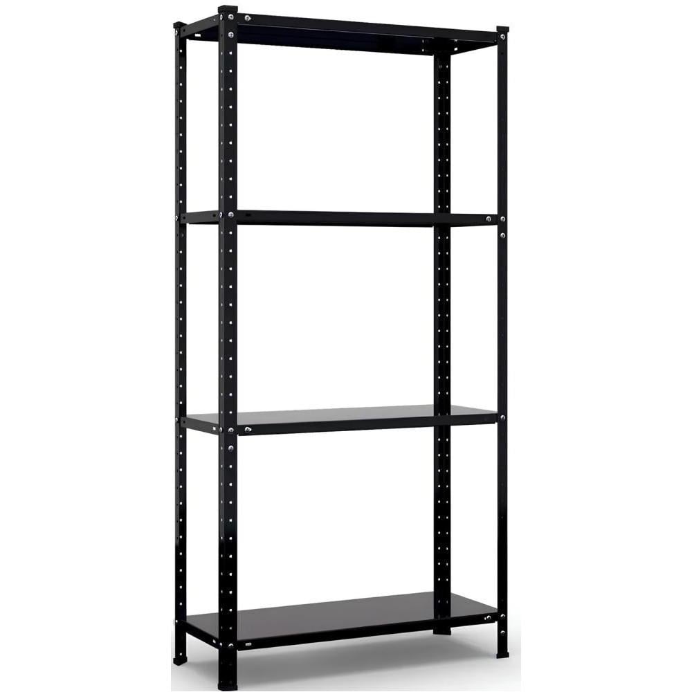 Стеллаж металлический Siker P7530 4 полки 150х75х30 см Черный (42412246)