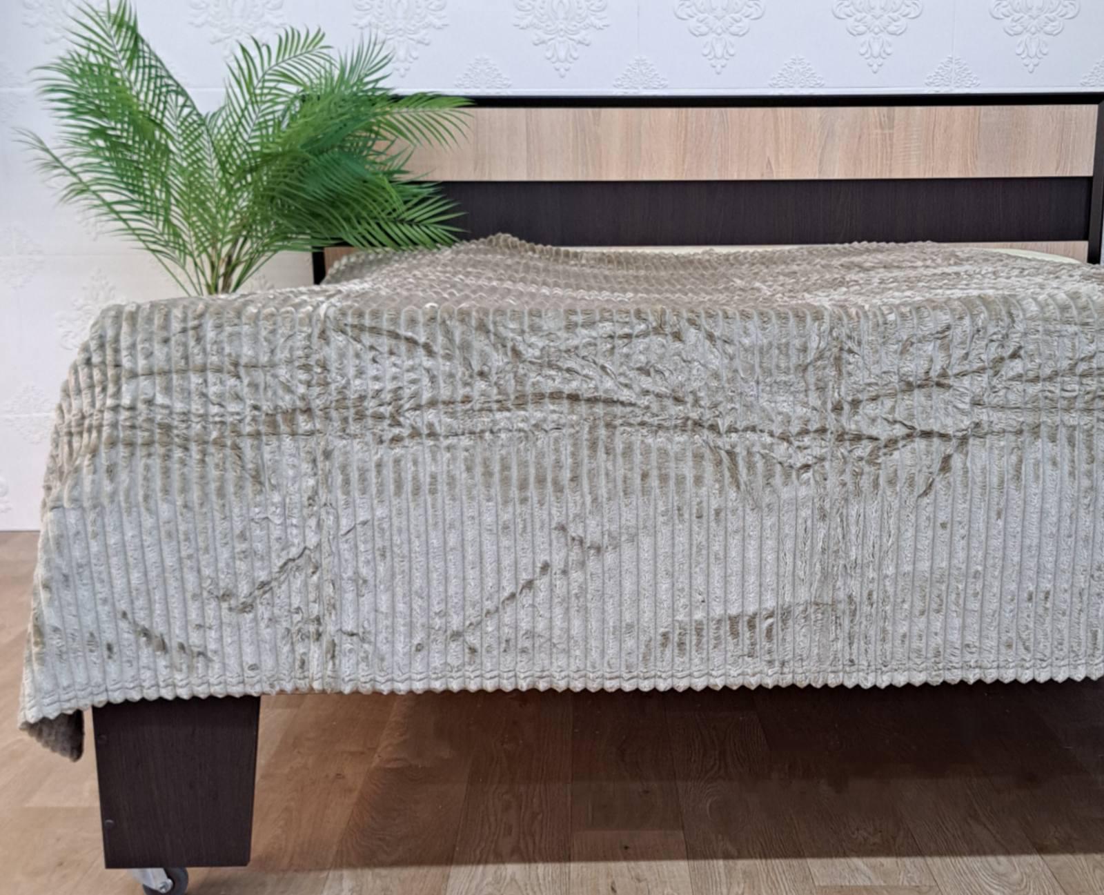 Покривало велюрове 1100 євро 200х230 см Хакі (CN20770) - фото 1 Покривало велюрове 1100 євро 200х230 см Хакі (CN20770) - фото 1