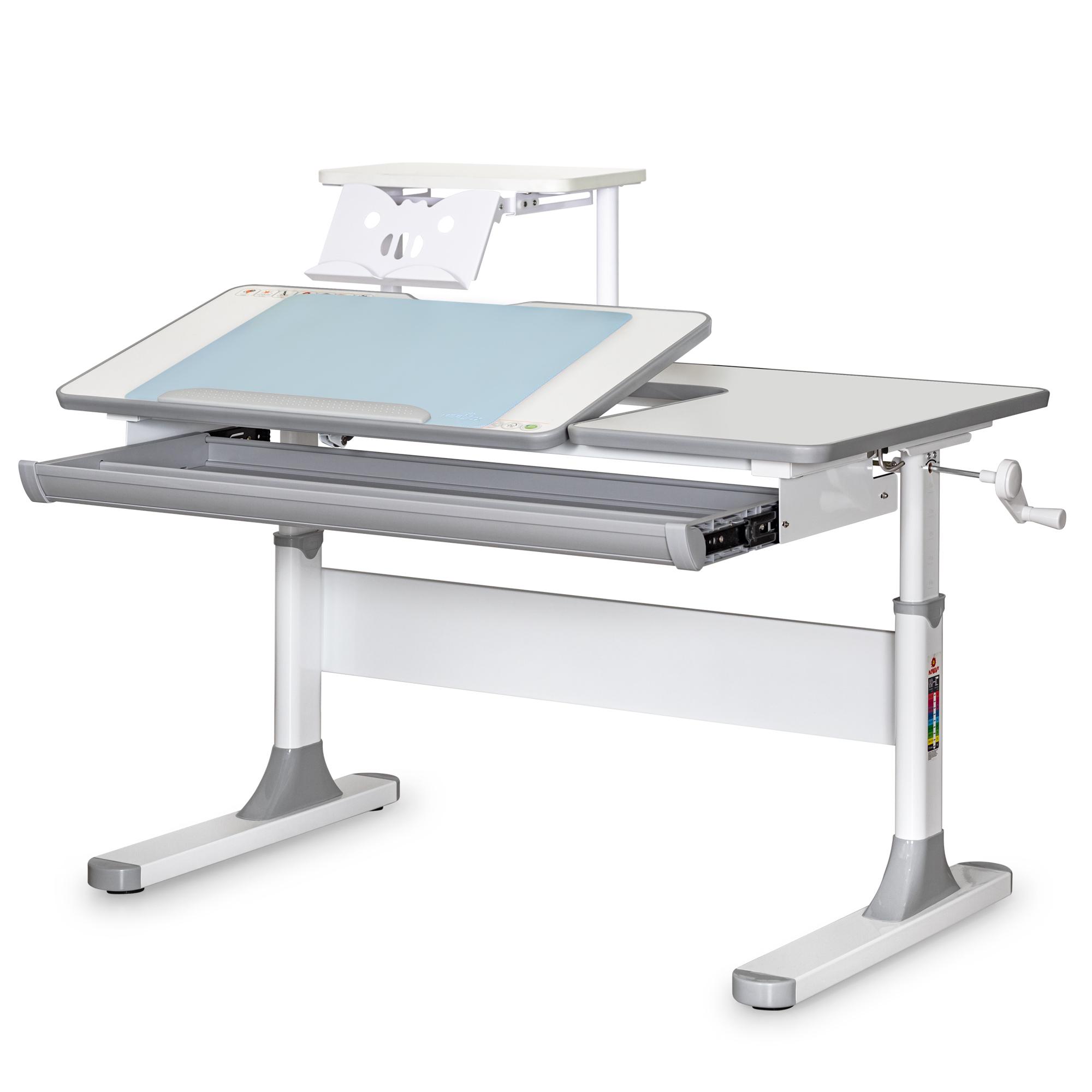 Парта-трансформер школьная Mealux Vancouver Multicolor детская с полкой S50 Белый/Серый - фото 1 Парта-трансформер школьная Mealux Vancouver Multicolor детская с полкой S50 Белый/Серый - фото 1