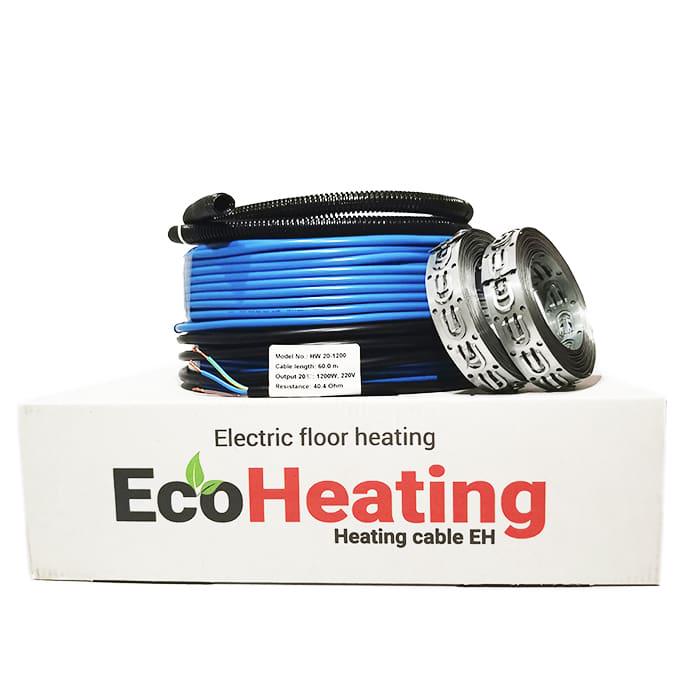 Нагрівальний кабель для теплої підлоги EcoHeating 20/70 м/7 - 8,8 м²/1400 Вт (EA0070) - фото 3