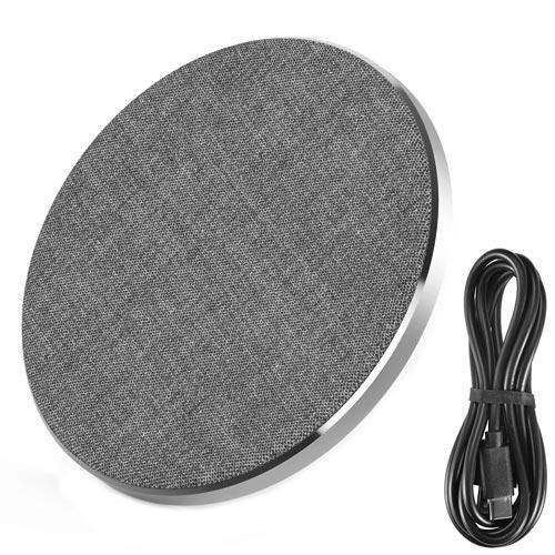 Зарядное устройство беспроводное Rurnex W02 Qi 5V 1A ткань USB Grey (313252)