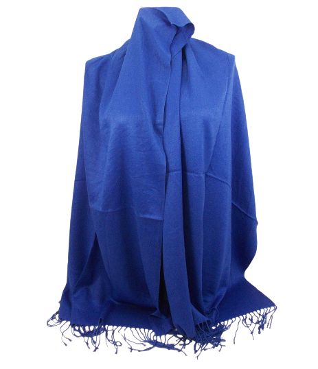 Палантин кашемировый однотонный Cashmere 06 Синий (1518624058)