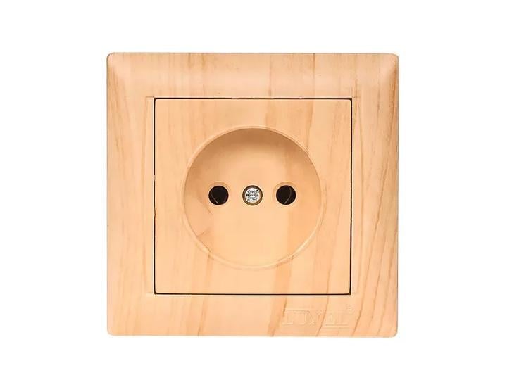 Розетка одинарная Luxel PRIMERA 3801 б/у Сосна (28687252)