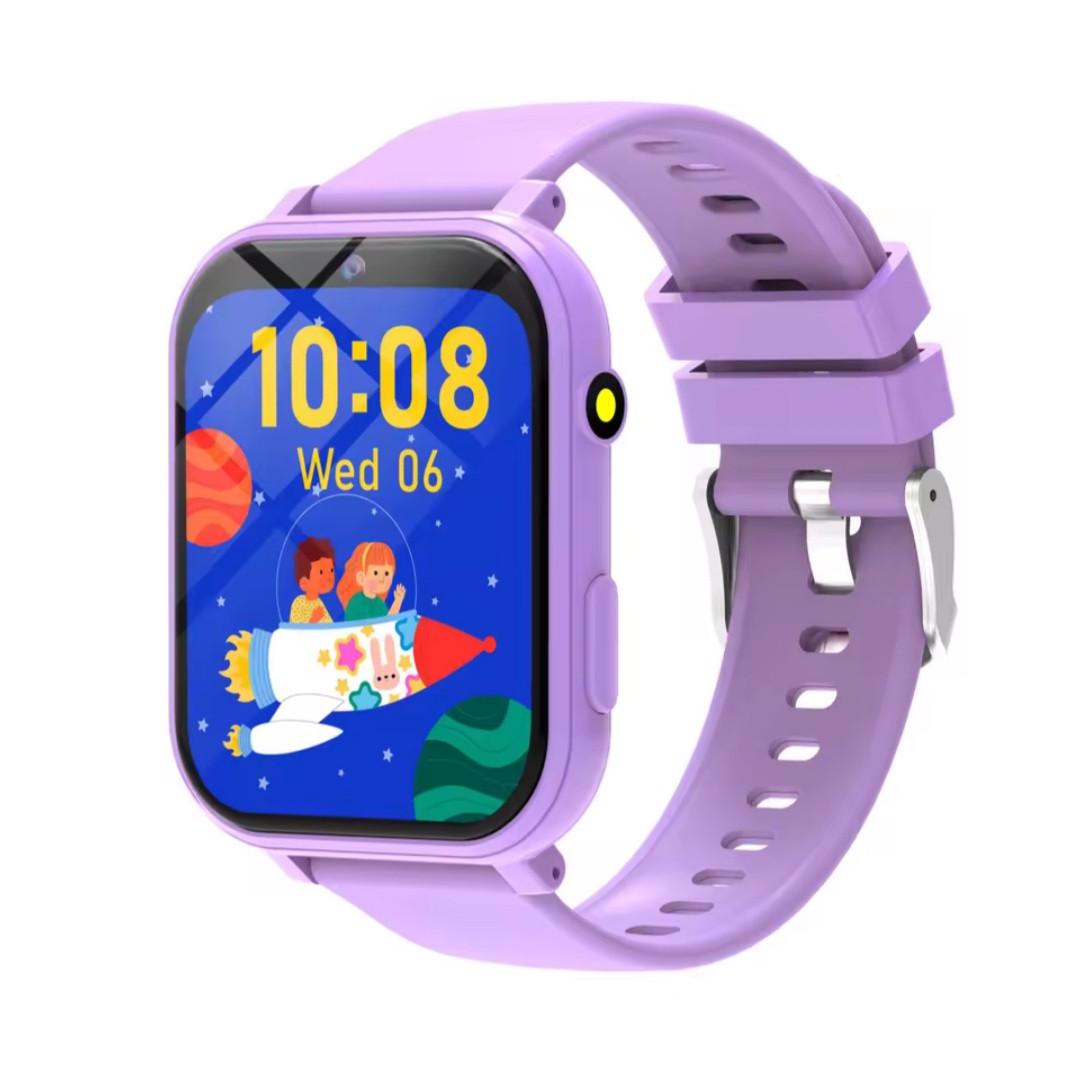 Детские умные часы с камерой и играми Сиреневый (2698137178)